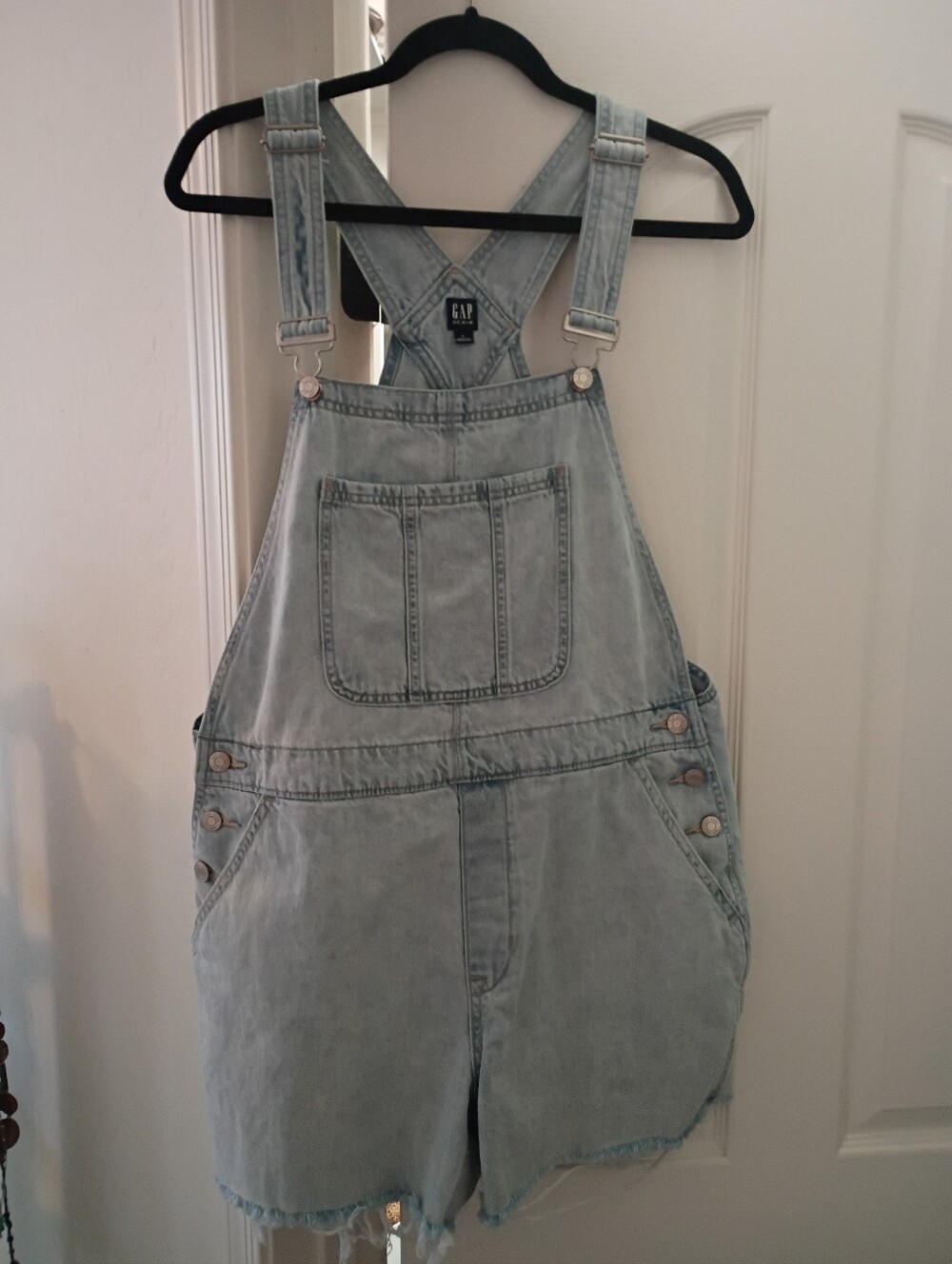 GAP Light Blue Denim Short Overalls